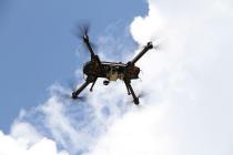 Figure 2 : Drone Ricopter équipé d'un LIDAR en opération