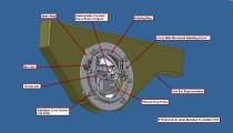 Concept of mounting the solid axle scanner ont the train axle box